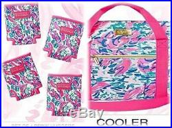 Nip Lilly Pulitzer Cosmic Cooler And Drink Hugger Set Cracked Up