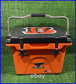 ORCA Cincinnati Bengals NFL 20 QT Quart Hard Sided Cooler Black Orange 20 Can