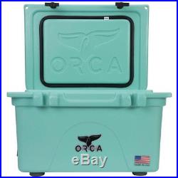 ORCA Coolers 26 Qt Ice Chest Cooler in Seafoam with Lid Gasket & Drainage Spout