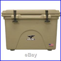 ORCA Coolers 58 Qt Chest Cooler with Flex Grip Handle & Lid Gasket in Tan, ORCT058