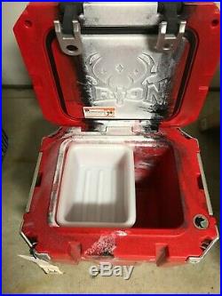 ORION 25 Heavy Duty Premium Cooler Durable Insulated Ice Chest RED/BLACK/WHITE