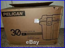 Official Claas Pelican 30 QT Quart IM Elite Cooler Ice Chest (Dark Gray/Green)
