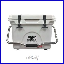 Orca Coolers ORCW020 Insulated 20 QT Quart White Ice Chest Cooler