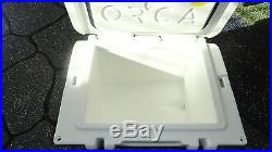 Orca Husqvarna Cooler White 26 Qt. Hunting Fishing Made in USA Velcro Pouch