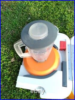 Original Kickstarter Coolest Cooler Orange Rolling With Bluetooth Speaker /Blender