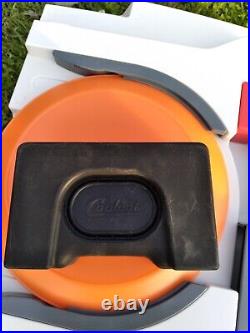 Original Kickstarter Coolest Cooler Orange Rolling With Bluetooth Speaker /Blender
