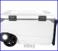 Outdoor 90 Quart Rolling Cooler Igloo Camping Holds 137 Cans All Terrain Durable