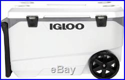 Outdoor 90 Quart Rolling Cooler Igloo Camping Holds 137 Cans All Terrain Durable