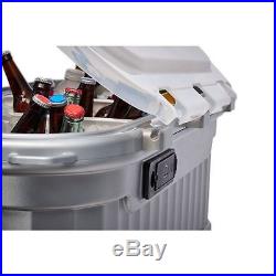 Outdoor Backyard Bar Wheeled Cooler LED Lights Igloo Party Ice Chest Tailgate