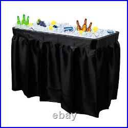 Outdoor Bar Table Beer Cooler 4ft Folding Black Patio Cooler
