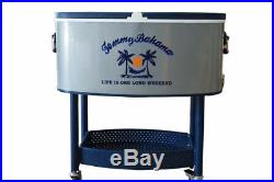 Outdoor Camping Cart Stainless Steel Cooler 73 Quart Rolling Cooler Parties BBQ