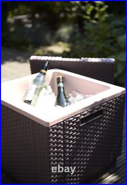 Outdoor Coffee Table Cooler Patio Waterproof Storage Furniture Large Wine Bucket