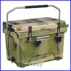 Outdoor Cooler / Ice Chest Camouflage 20 Qt Rotomolded Self-Stopping Hinges