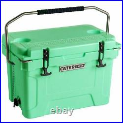 Outdoor Cooler Insulated Ice Chest Seafoam Rotomolded For Food Beverages 20 Qt