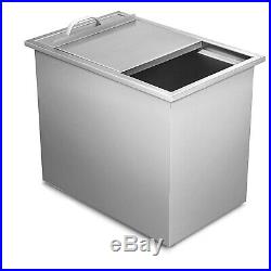 Outdoor Kitchen Drop-in Ice Chest Basin Insulated Wall Cooler Beer Beverage