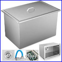 Outdoor Kitchen Drop-in Ice Chest Cooler 304 Stainless Steel Patio Beer Bin Box