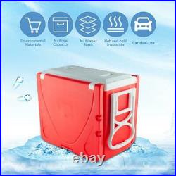 Outdoor Multi Function Picnic Camping Rolling Cooler with Table & 2 Chairs Set New
