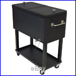 Outdoor Party Cooler Cart Patio Ice Chest Large 20-Gallon Insulated Capacity