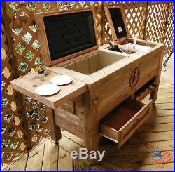 Outdoor Patio Cooler Bar Ice Pool Table Deck Party Chest Cool BBQ Furniture Wood