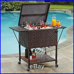 Outdoor Portable Patio Party Beverage Cooler Cart -Stratford Insulated B