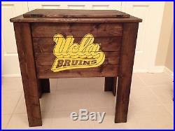 Outdoor Stained Wood Cooler Stand
