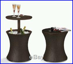 Outside bar set holds ice for drinks parties outdoor fun cooler