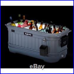 Party Bar Chest Cooler Drink Tailgate Wheels Rolling LED Light Lights IGLOO