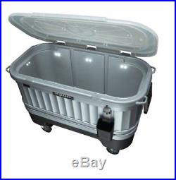 Party Bar Cooler Outdoor Sports Camping Heavy-duty Lockable Casters Beverages Ca