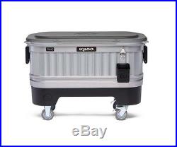 Party Bar Cooler with Wheels Igloo Ice Chest Outdoor Patio Portable 125 quart
