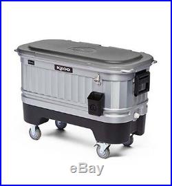 Party Bar Cooler with Wheels Igloo Ice Chest Outdoor Patio Portable 125 quart