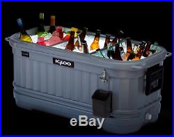 Patio Cooler Ice Bar Outdoor Serving Drink Beer Camping Backyard Wheeled Pool