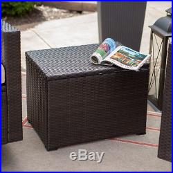 Patio Cooler Pool Side Deck Ice Chest Backyard Party Wicker Furniture Outdoor