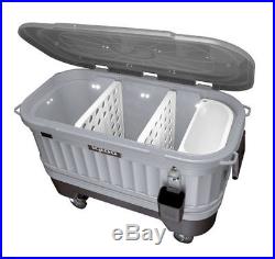 Patio Coolers On Wheels Bar Cooler Portable Ice Chest Tailgating Camping Party