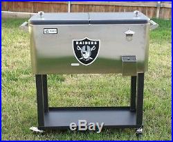 Patio Ice Chest Raiders Stainless Steel 80 Quart Party Cooler