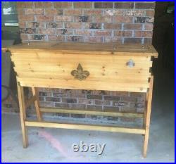 Patio Wooden Cooler outdoor Ice Drink Chest