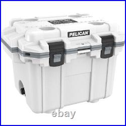Pelican 30QT Elite Cooler White 10 Days Ice Retention Made in USA Boat Camping