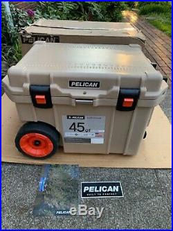 Pelican 45 Quart Wheeled Tan Cooler