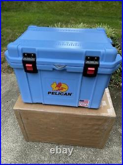 Pelican 45 Quart White Cooler (Blue) 825494063580