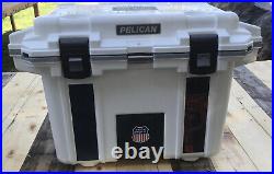 Pelican 50QT Elite Cooler, Hand Carry, White/Gray #50Q-1-WHTGRY/ BLK