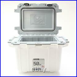 Pelican 50 Qt Elite Cooler, Hand Carry, White/Gray SKU#1339694