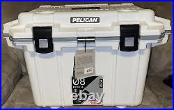 Pelican 50 Qt Elite Cooler White with Gray Trim 50 Qt