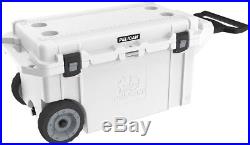 Pelican Cooler 80QT 80QW Wheels Lifetime guarantee Free Koozie Made in the USA