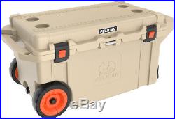 Pelican Cooler 80QT 80QW Wheels Lifetime guarantee Free Koozie Made in the USA
