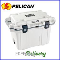 Pelican Coolers IM 50 Quart Elite Cooler, White-Gray, Made in the USA Ships Free