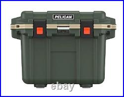 Pelican Elite 30 Quart Cooler 23 Can Capacity Green with Tan Trim CLOSEOUT