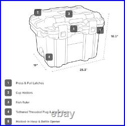 Pelican Elite 30 Quart Cooler 23 Can Capacity Green with Tan Trim CLOSEOUT