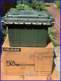 Pelican Elite 50 Quart Dark Green/Tan Cooler