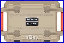 Pelican Extreme Elite Outdoor Cooler 50qt Tan Orange