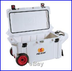 Pelican ProGear Deluxe Cooler Ice Chest 80qt 80 Quart White with Wheels