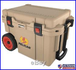 Pelican ProGear Wheeled Elite Cooler 45 Quart Tan ATV UTV Off road